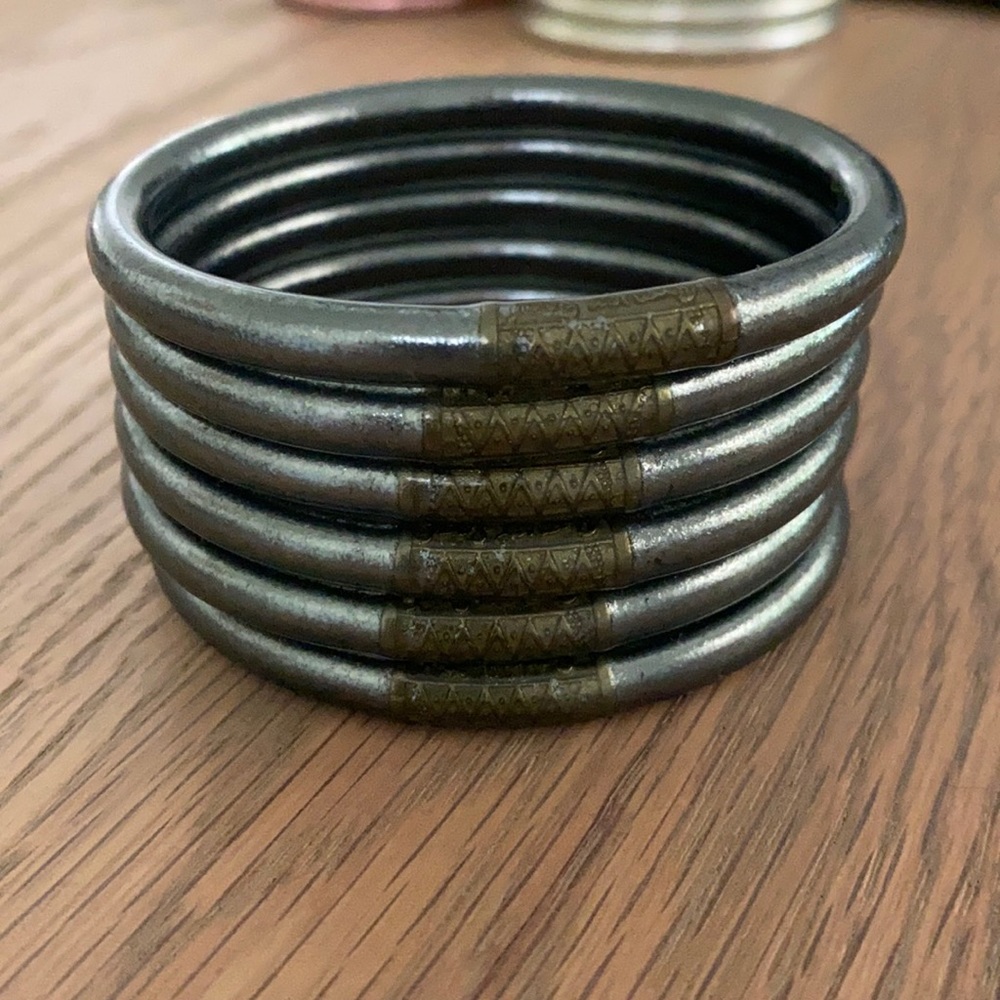 BuDhaGirl Graphite Bangles set of 6